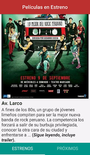 Android application Cine Películas screenshort