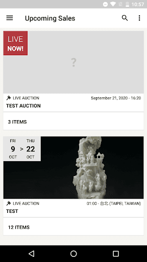 Android application Yu Jen Auctions 宇珍 screenshort