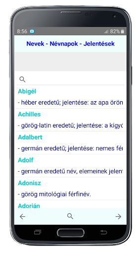 Nevek - Névnapok - Jelentéseik Screen 2