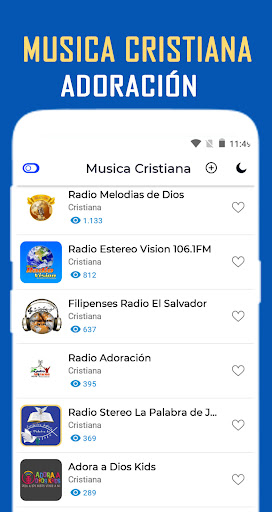Android application Musica Cristiana Adoracion screenshort