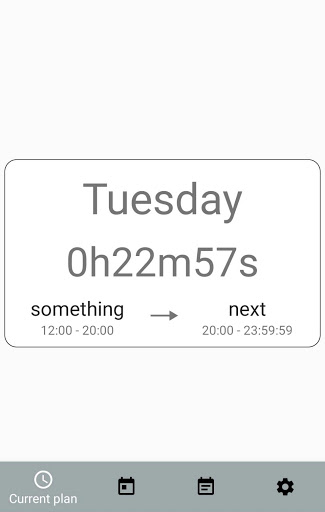Android application Day of week Scheduler screenshort
