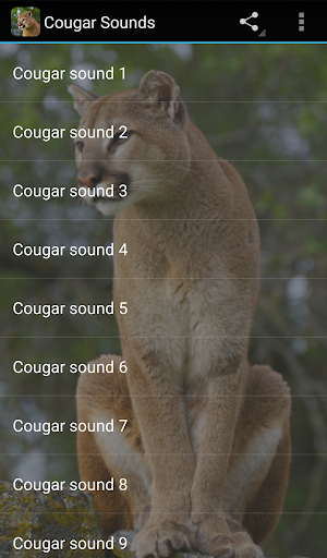 Android application Cougar Sounds screenshort