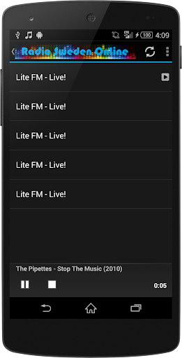 SWEDEN Music Radio Stations Screen 2