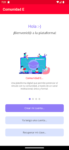 Android application Comunidad E screenshort