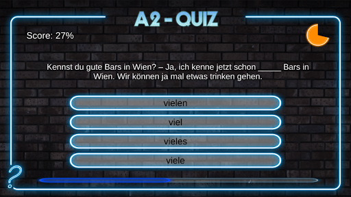 German Quiz Screen 3