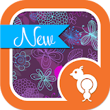 Purple Floral Theme GO SMS icon