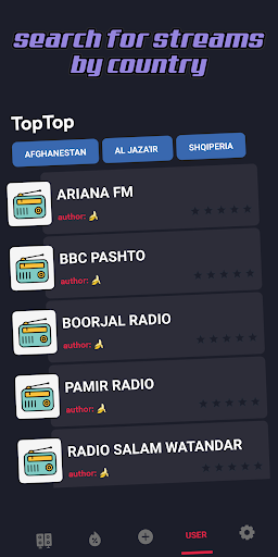 Android application TopTop - Stream and Listen screenshort