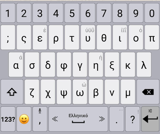 Android application Greek / AppsTech Keyboards screenshort