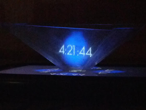 Android application Hologram Clock screenshort