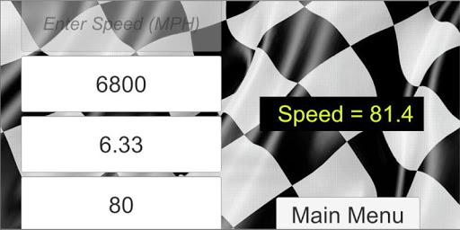 Racing Gear Calculator Screen 3
