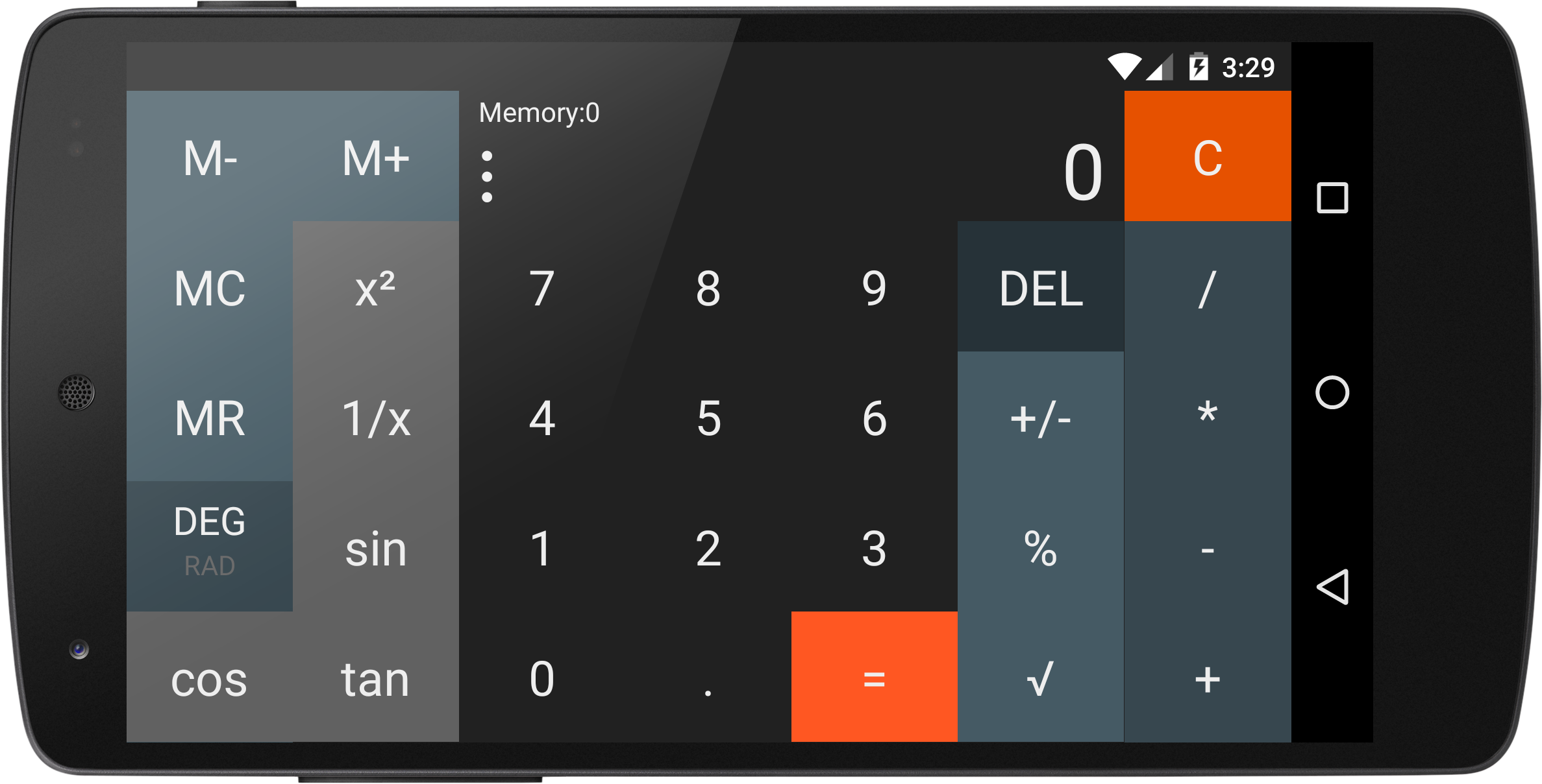 Android application Calculator - FlatCalc screenshort