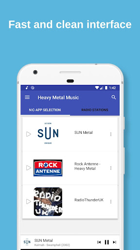 Heavy Metal Radio Stations. Screen 2