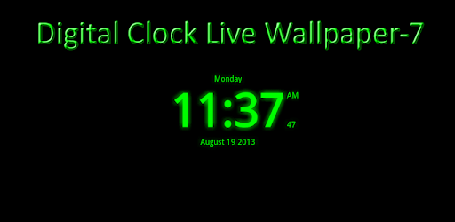 Digital Clock Live Wallpaper-7 on Windows PC Download Free  -  