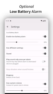 Full Battery Charge Alarm Screenshot