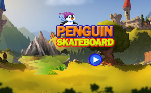 Cute Penguin Skateboard