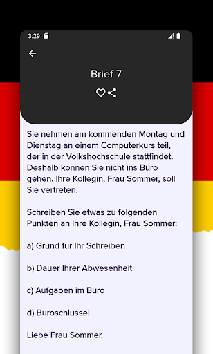 Brief Schreiben Deutsch A2 Screen 3