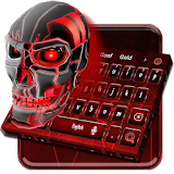 Red Neon Skull Keyboard Theme icon