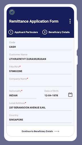 Android application Haratan Remittance screenshort