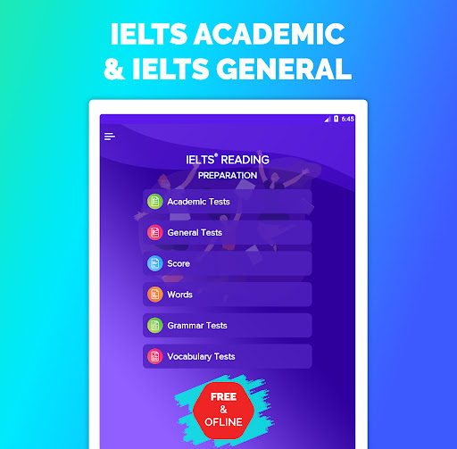 Screenshot of IELTS® Reading Tests