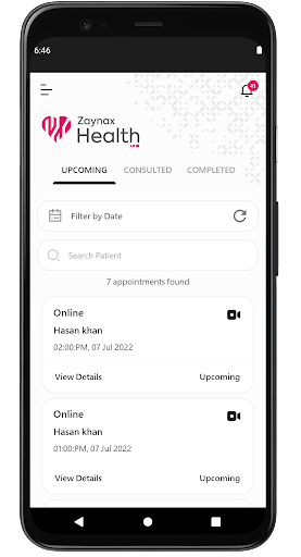 Zaynax Health Doctor Panel Screen 2