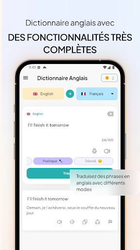 Aperçu de l'application