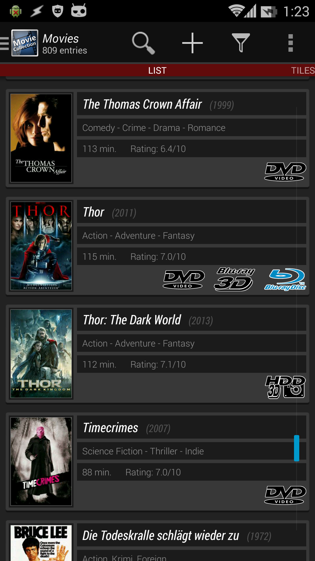 Android application Movie Collection screenshort