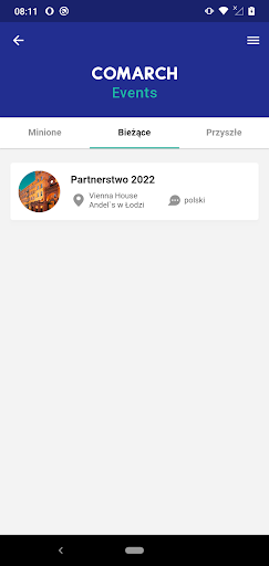 Android application Comarch Events screenshort