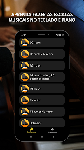 Android application Escalas no teclado e piano screenshort
