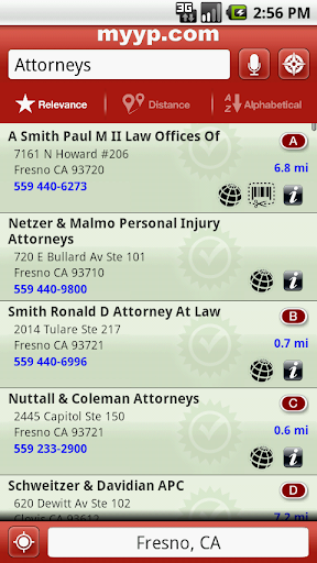 myyp Yellow Pages Screen 3