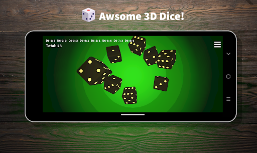 Android application Dice 3D screenshort