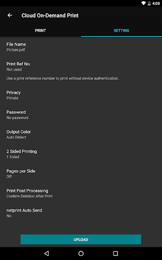 Cloud On-Demand Print Screen 3