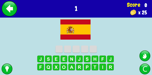 Android application Guess the country screenshort