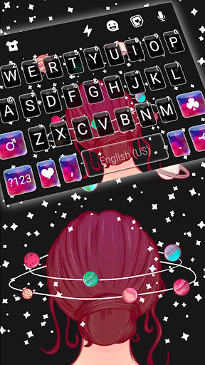 Girl In Universe Keyboard Back Screen 2