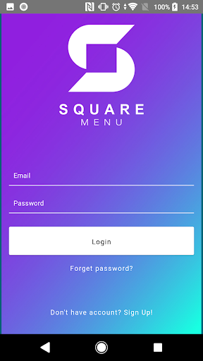 Android application Square Menu - Admin App screenshort