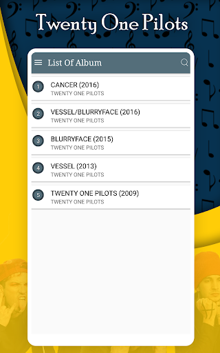 Music Player - Twenty One Pilots All Songs Lyrics
