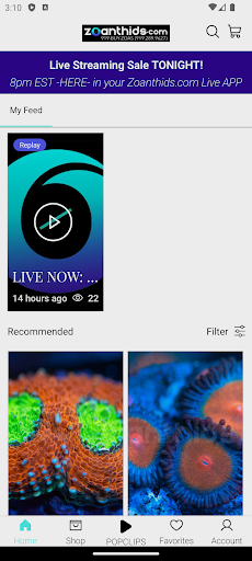 Android application Zoanthids.com Live screenshort