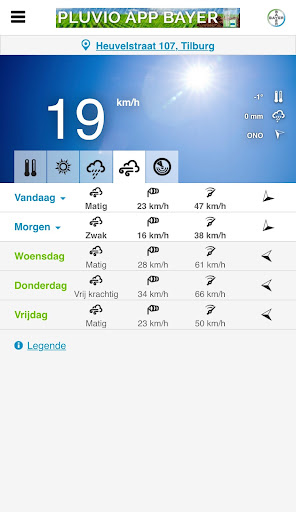 Weer Météo Bayer Screen 2