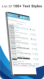 Blue Words, Stylish Fonts text Screenshot