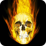 Skull on fire Live WP icon