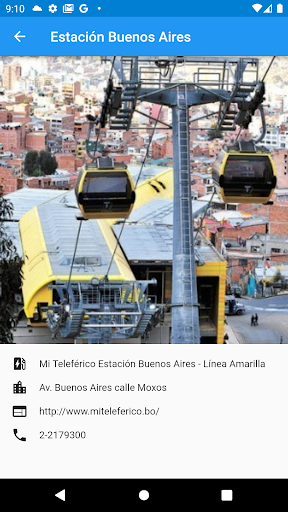 Android application Mi Teleférico screenshort