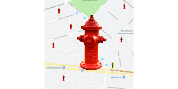 Карта схема расположения пожарных гидрантов г кисловодск