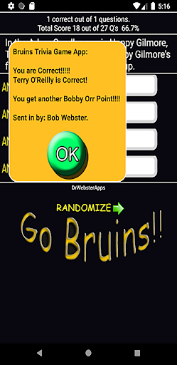 Trivia and Schedule Bruins Fans