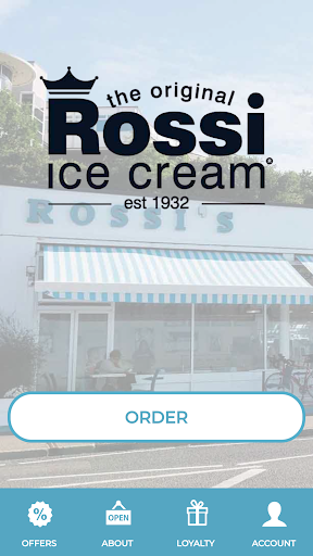 Android application Rossi Ice Cream screenshort