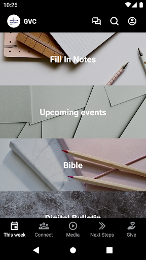 Android application Greater Victory Church screenshort