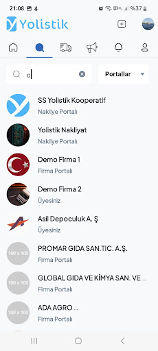Android application Yolistik screenshort