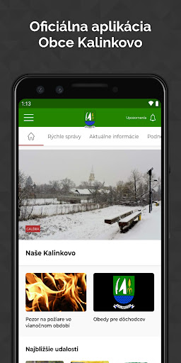 Android application Mesto Svätý Jur screenshort