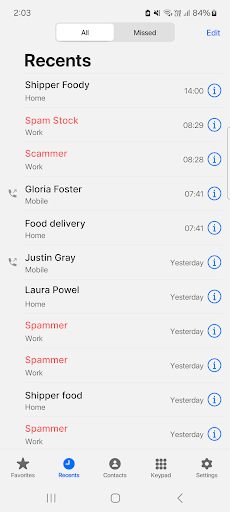 Phone Call & Dialer Screen 3