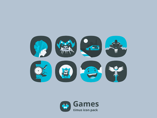 Android application Timus: Rounded Dark Icon Pack screenshort