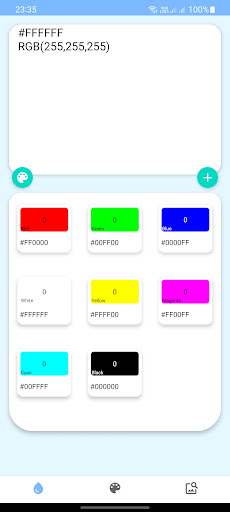 Android application Color Mixer screenshort