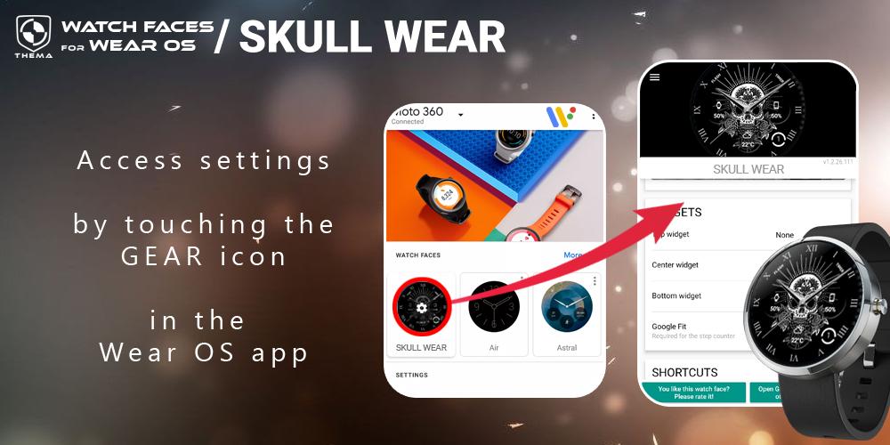 Android application Skull Wear Watch Face screenshort